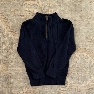 Kid’s Elk Navy Half-Zip Sweater